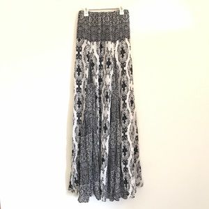 Free People Strapless Maxi Dress XS Block Print